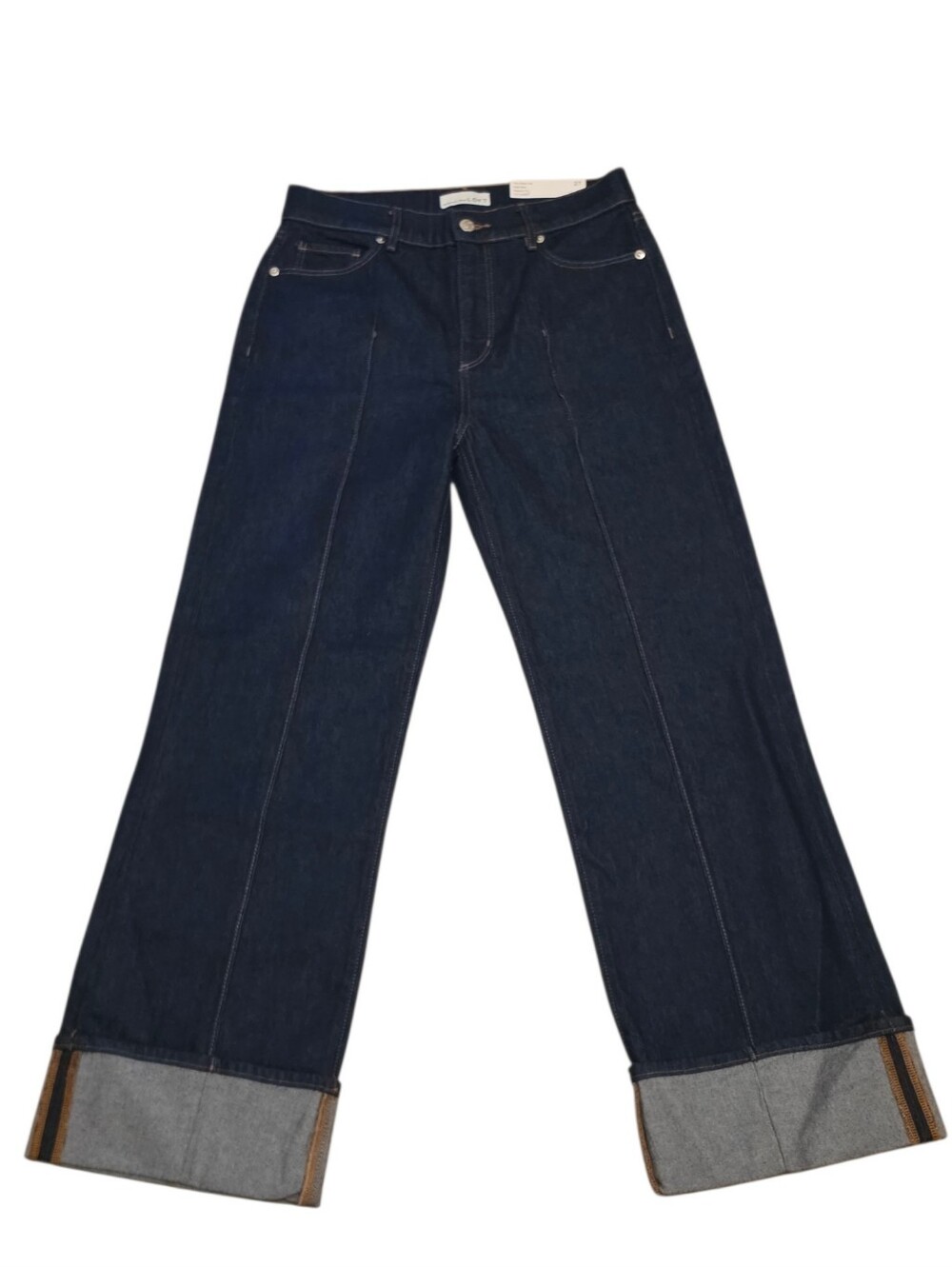 Loft Dark Blue The Wide-Leg High Rise Cuffed Women’s Jeans - 27